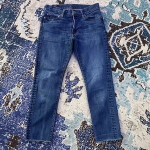 Abercrombie & Fitch Langdon Slim Straight Jeans in Dark Blue Sz 29